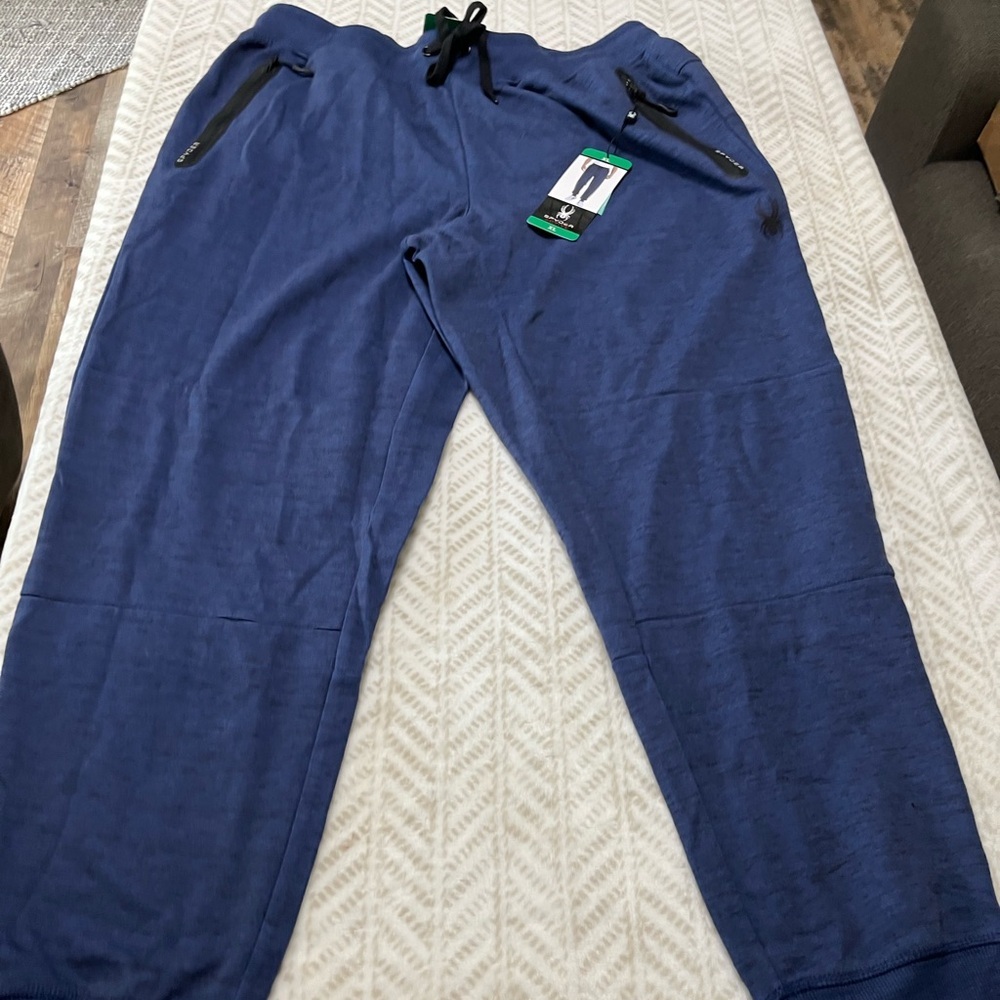 Spyder XL Blue Jogger Pants with Black Accents - Picture 1 of 7
